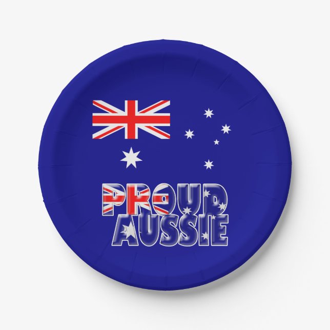 proud Aussie Paper Plate (Front)