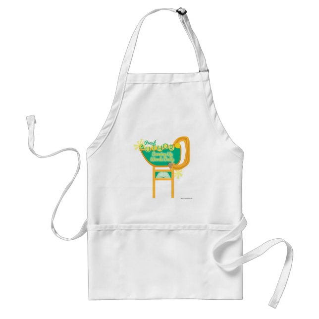 Proud Author Retro Style Diner Sign Art Cartoon Standard Apron (Front)