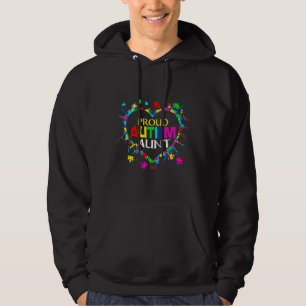 Proud Autism Aunt Autism Awareness Support Family Hoodie