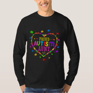 Proud Autism Aunt Family Matching Love Support T-Shirt