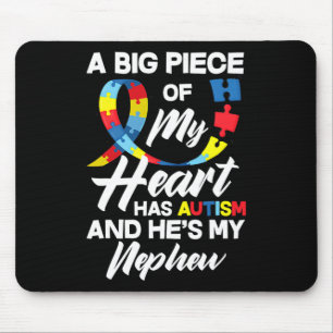 Proud Autism Aunt Uncle Autistic Nephew Autism Awa Mouse Pad