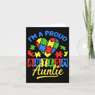 Proud Autism Auntie Awareness Aunt Autistic Niece Card