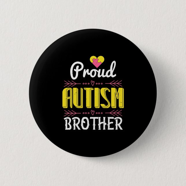 Proud Autism Brother-01.Png 6 Cm Round Badge (Front)