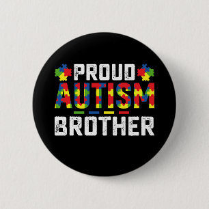 Proud Autism Brother Awareness Autistic Family 6 Cm Round Badge