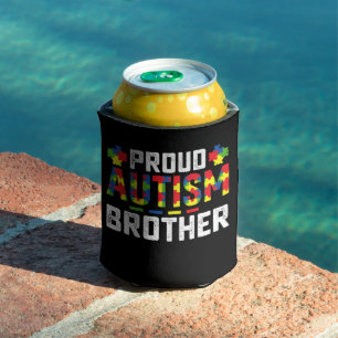 Proud Autism Brother Awareness Autistic Family Can Cooler