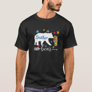 Proud Autism Brother Bear Puzzle Autism Awareness T-Shirt