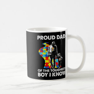 Proud Autism Dad-father And Son Autism Awareness  Coffee Mug