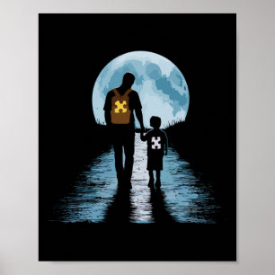 Proud Autism Dad Father And Son Autism  Poster