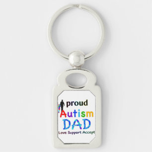 Proud Autism Dad Key Ring