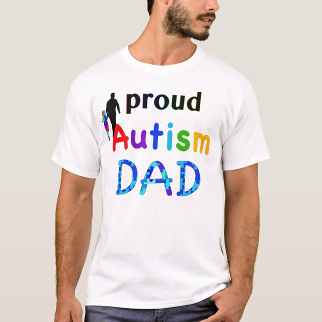 Proud Autism Dad T-Shirt (Front)