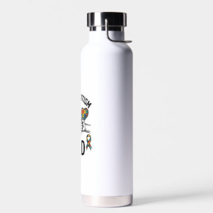 Proud Autism Dad Vintage Engraving Awareness Shirt Water Bottle