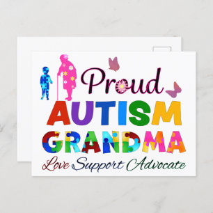 Proud Autism Grandma Postcard