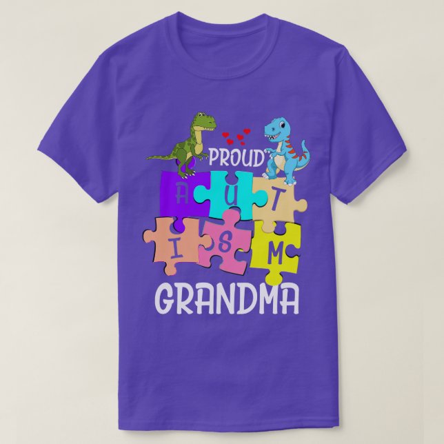 Proud Autism Grandma T-Shirt (Design Front)