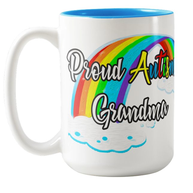 Proud Autism Grandma Two-Tone Coffee Mug (Proud Autism Grandma Two-Tone Coffee Mug)