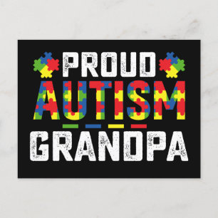 Proud Autism Grandpa Awareness Autistic Family Postcard