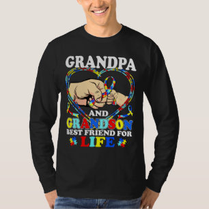 Proud Autism Grandpa Family Matching Love Support T-Shirt