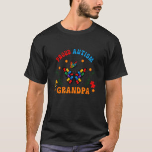 Proud Autism Grandpa Family Support Autistic Love T-Shirt