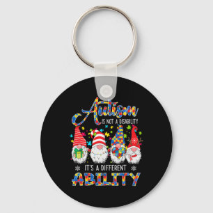 Proud Autism It's A Different Ability Three Xmas G Key Ring