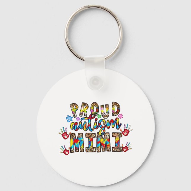 🧩 Proud Autism Mimi Key Ring (Front)