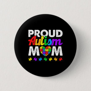 Proud Autism Mum Autism Awareness Acceptance Colou 6 Cm Round Badge