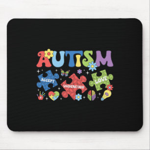 Proud Autism Mum Autism Awareness Acceptance Colou Mouse Pad