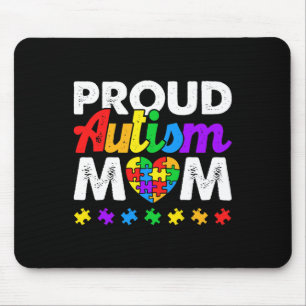 Proud Autism Mum Autism Awareness Acceptance Colou Mouse Pad