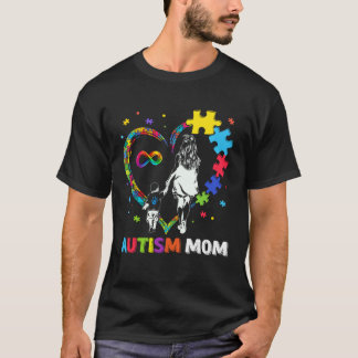 Proud Autism Mum Autistic Son Love Heart Puzzle Mo T-Shirt