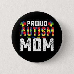 Proud Autism Mum Awareness Autistic Family 6 Cm Round Badge