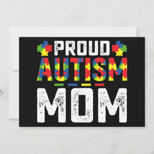 Proud Autism Mum Awareness Autistic Family Invitation