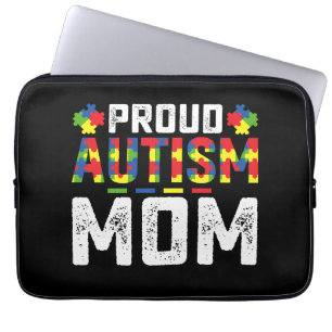 Proud Autism Mum Awareness Autistic Family Laptop Sleeve