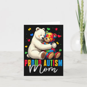 Proud Autism Mum Bear Autism Awareness Autistic So Card