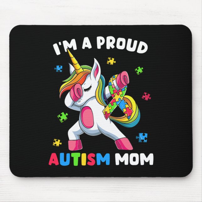 Proud Autism Mum Dab Dance  Mouse Pad (Front)