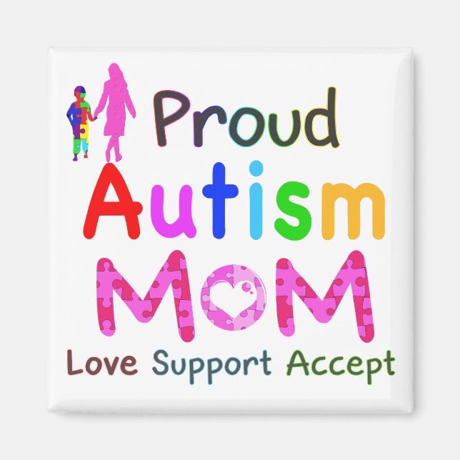 Proud Autism Mum Magnet (Front)