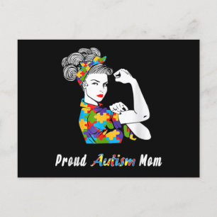 Proud Autism Mum World Autism Awareness Day Month Postcard