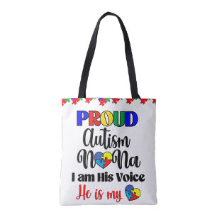 Proud Autism Nana Shopping tote bag 