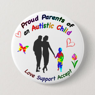 Proud Autism Parents 7.5 Cm Round Badge
