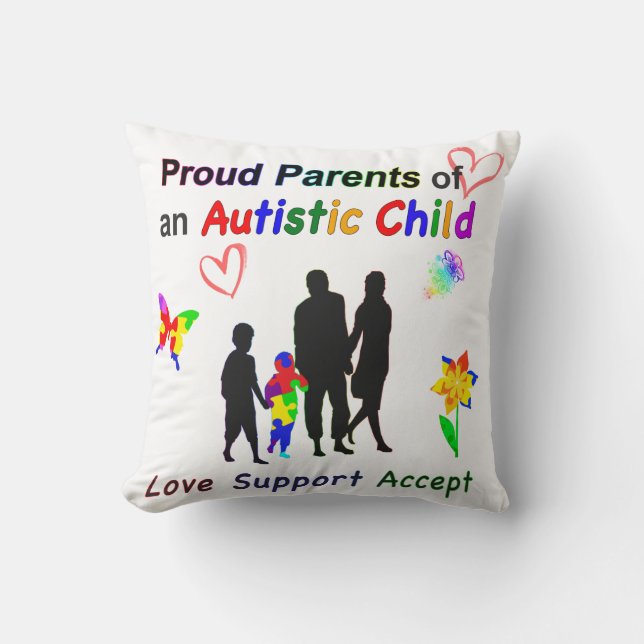 Proud Autism Parents Cushion (Front)