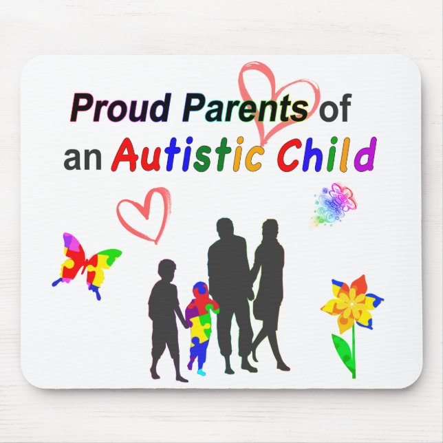 Proud Autism Parents Mouse Pad (Front)