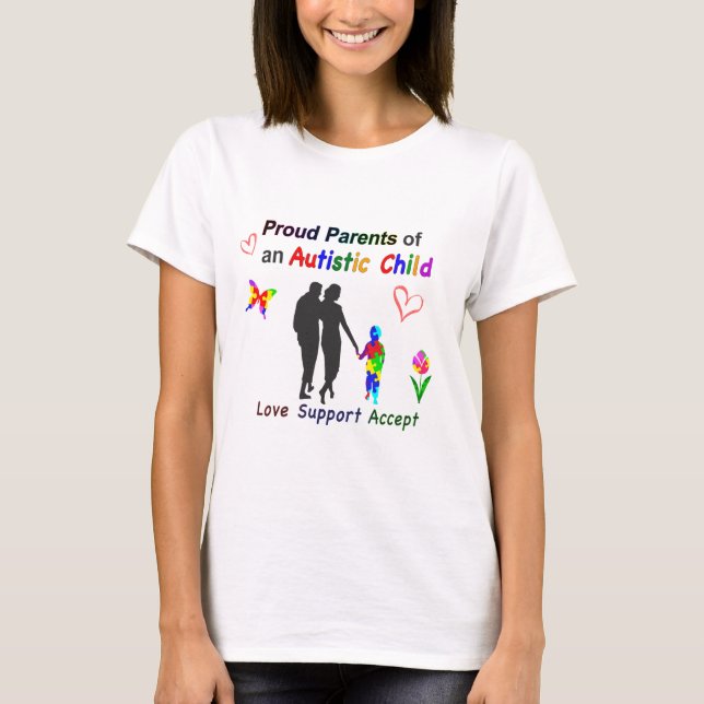 Proud Autism Parents T-Shirt (Front)