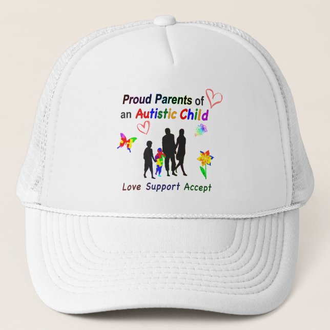 Proud Autism Parents Trucker Hat (Front)