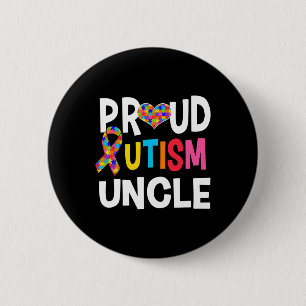 Proud Autism Uncle Autism Awareness Autistic Gift  6 Cm Round Badge