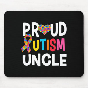 Proud Autism Uncle Autism Awareness Autistic Gift Mouse Pad
