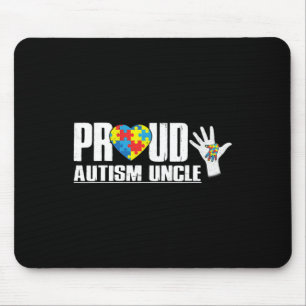 Proud Autism Uncle Dad Heart Autism Awareness For Mouse Pad