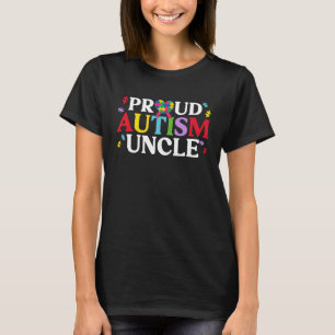 Proud Autism Uncle Matching Family Autism Awarenes T-Shirt