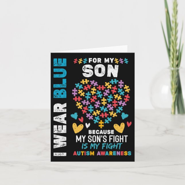 Proud Autistic Dad  Card (Front)