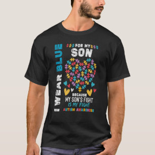 Proud Autistic Dad I Wear Blue for my Son Autism A T-Shirt