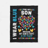 Proud Autistic Dad, I Wear Blue for my Son Autism 