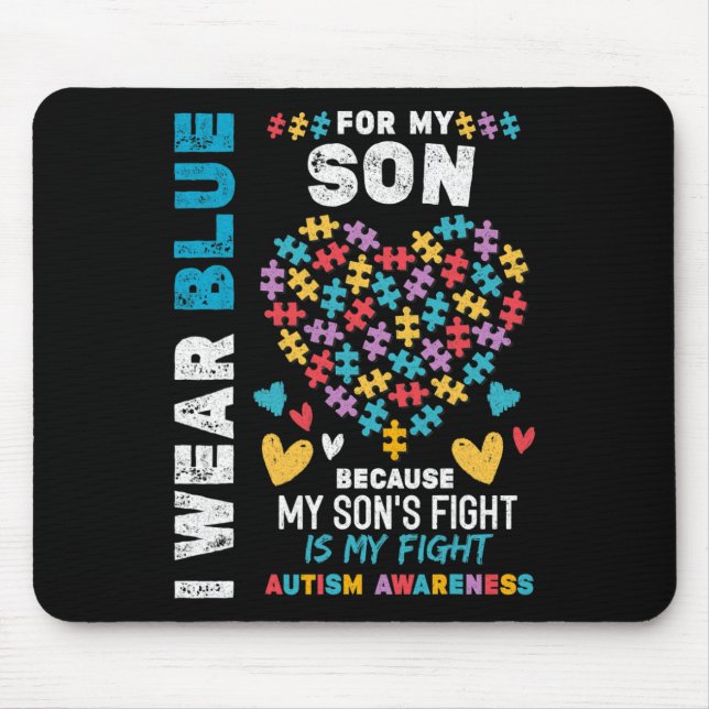 Proud Autistic Dad  Mouse Pad (Front)