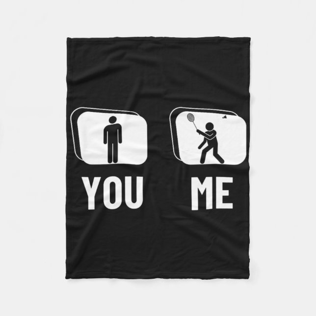 Proud Badminton Player Men Shuttle Funny Badminton Fleece Blanket (Front)