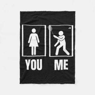 Proud Badminton Player Women Shuttle Funny Badmint Fleece Blanket